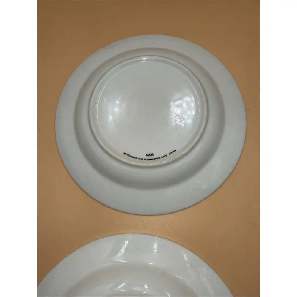 MARTHA STEWART 4 Luncheon Plates Green Tea Nosegay Pattern Salad Plates 8.5”